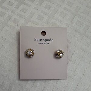 Kate Spade Gold and Crystal Stud Earrings